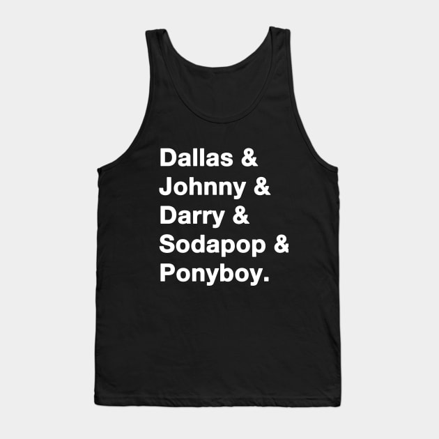 Outsiders Names white Tank Top by IdenticalExposure